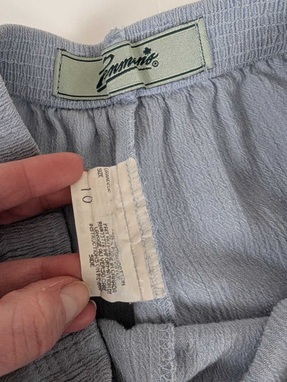Vintage Pastel Blue Bermuda Shorts Long Size 10 Medium - Picture 4 of 7